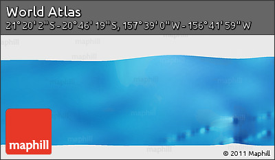 Physical Panoramic Map of the Area around 21° 3' 11" S, 157° 10' 30" W