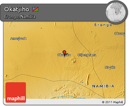 Physical 3D Map of Okatjiho