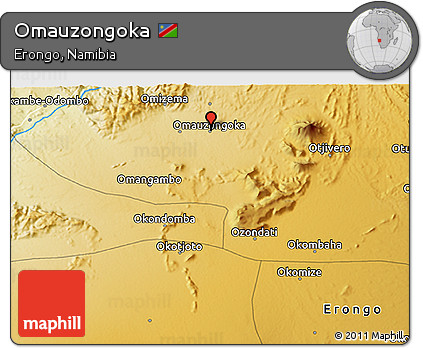 Physical 3D Map of Omauzongoka