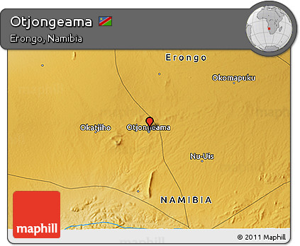 Physical 3D Map of Otjongeama