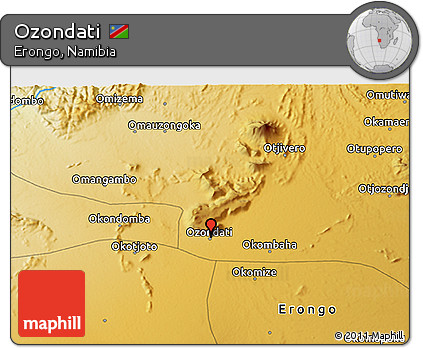 Physical 3D Map of Ozondati
