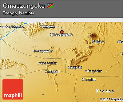 Physical 3D Map of Omauzongoka