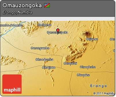 Physical 3D Map of Omauzongoka