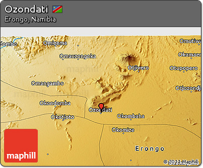 Physical 3D Map of Ozondati