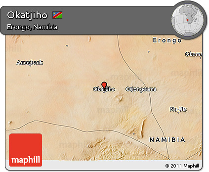Satellite 3D Map of Okatjiho