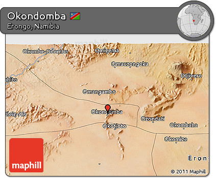 Satellite 3D Map of Okondomba