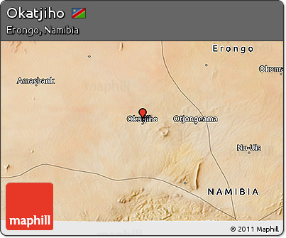 Satellite 3D Map of Okatjiho