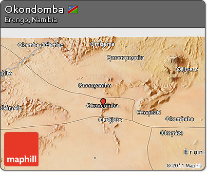 Satellite 3D Map of Okondomba