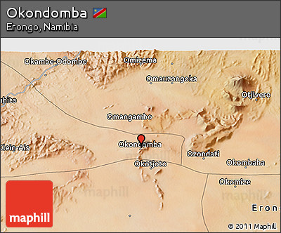 Satellite 3D Map of Okondomba