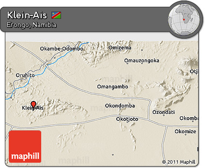 Shaded Relief 3D Map of Klein-Ais