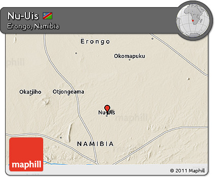 Shaded Relief 3D Map of Nu-Uis