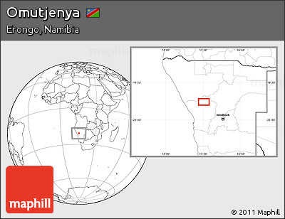Blank Location Map of Omutjenya