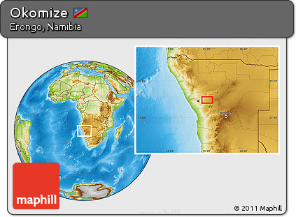 Physical Location Map of Okomize