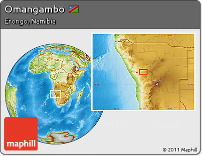 Physical Location Map of Omangambo