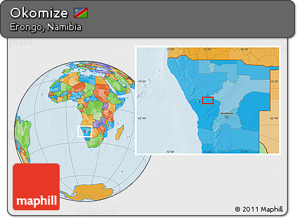 Political Location Map of Okomize