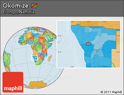 Political Location Map of Okomize