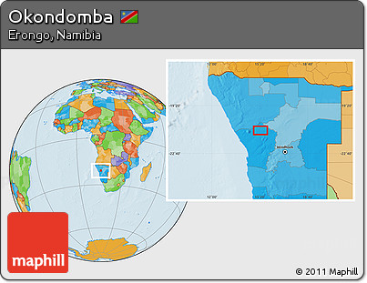 Political Location Map of Okondomba