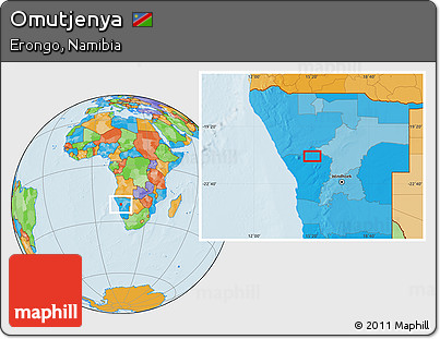 Political Location Map of Omutjenya