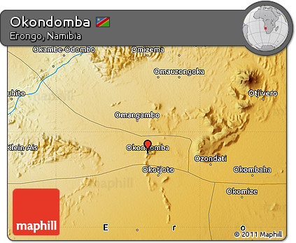 Physical Map of Okondomba