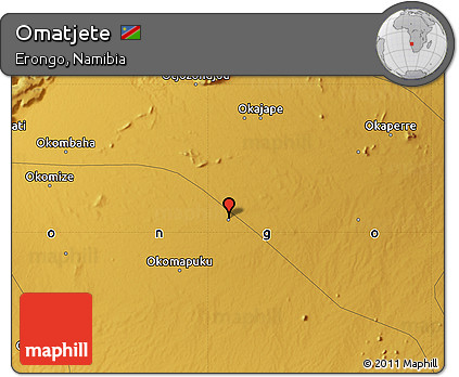 Physical Map of Omatjete