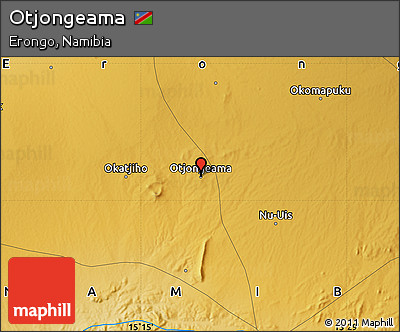 Physical Map of Otjongeama
