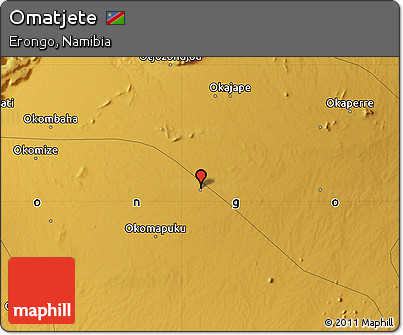 Physical Map of Omatjete