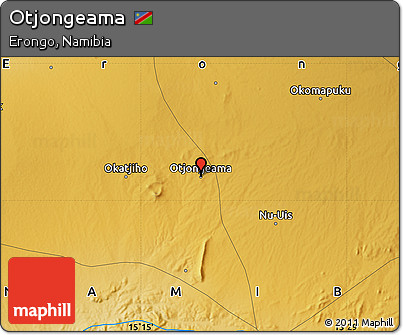 Physical Map of Otjongeama