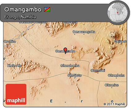 Satellite Map of Omangambo
