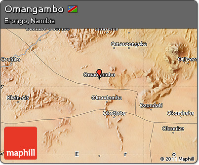 Satellite Map of Omangambo