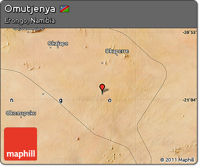 Satellite Map of Omutjenya
