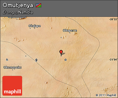 Satellite Map of Omutjenya