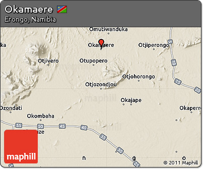 Shaded Relief Map of Okamaere