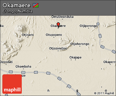 Shaded Relief Map of Okamaere