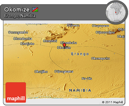 Physical Panoramic Map of Okomize