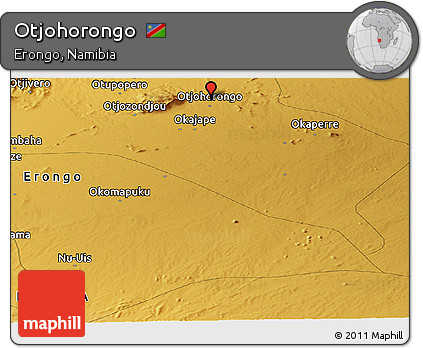 Physical Panoramic Map of Otjohorongo