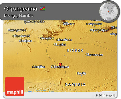 Physical Panoramic Map of Otjongeama