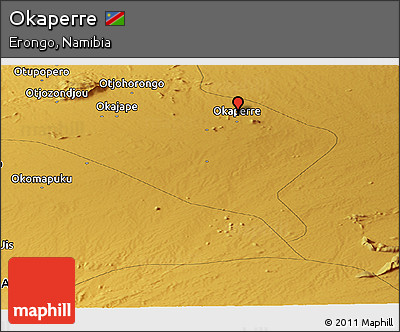 Physical Panoramic Map of Okaperre