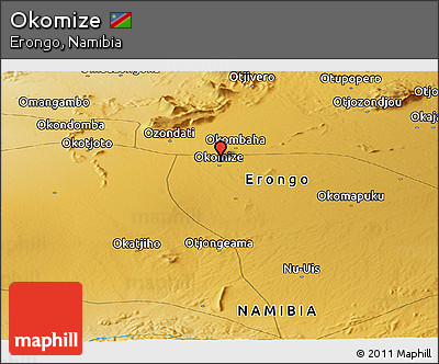 Physical Panoramic Map of Okomize