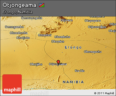 Physical Panoramic Map of Otjongeama