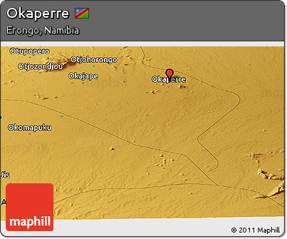 Physical Panoramic Map of Okaperre