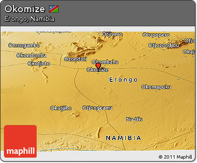 Physical Panoramic Map of Okomize