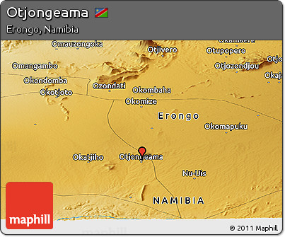 Physical Panoramic Map of Otjongeama