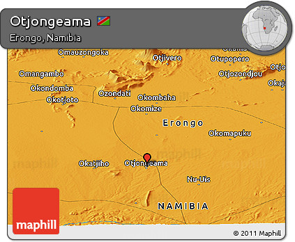 Political Panoramic Map of Otjongeama