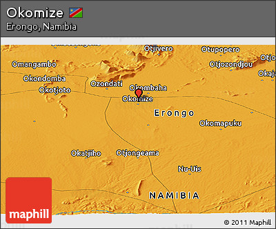 Political Panoramic Map of Okomize