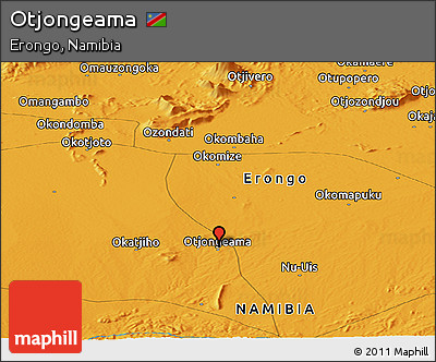 Political Panoramic Map of Otjongeama