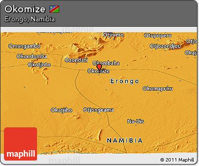 Political Panoramic Map of Okomize
