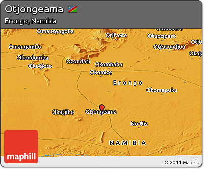 Political Panoramic Map of Otjongeama
