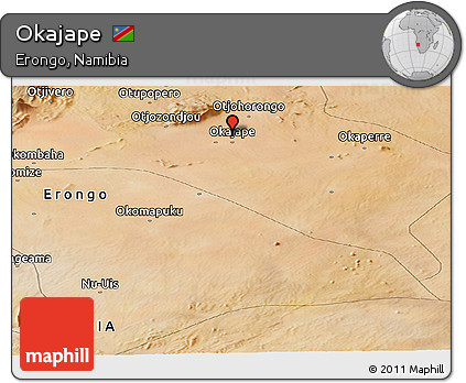 Satellite Panoramic Map of Okajape