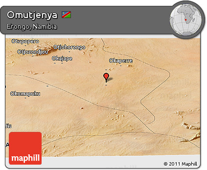 Satellite Panoramic Map of Omutjenya