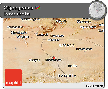 Satellite Panoramic Map of Otjongeama